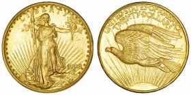 USA
République fédérale des États-Unis d’Amérique (1776-à nos jours). 20 dollars Saint-Gaudens 1908, Philadelphie.
Fr.183 ; Or - 33,42 g - 34 mm - 6...