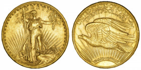 USA
République fédérale des États-Unis d’Amérique (1776-à nos jours). 20 dollars Saint-Gaudens 1910, D, Denver.
Fr.187 ; Or - 33,42 g - 34 mm - 6 h ...