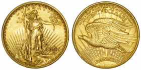 USA
République fédérale des États-Unis d’Amérique (1776-à nos jours). 20 dollars Saint-Gaudens 1914, S, San Francisco.
Fr.186 ; Or - 33,43 g - 34 mm...