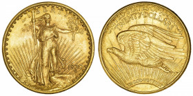USA
République fédérale des États-Unis d’Amérique (1776-à nos jours). 20 dollars Saint-Gaudens 1920, Philadelphie.
Fr.185 ; Or - 33,41 g - 34 mm - 6...