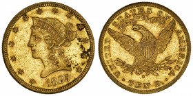 USA
République fédérale des États-Unis d’Amérique (1776-à nos jours). 10 dollars Liberty 1885, S, San Francisco.
Fr.160 ; Or - 16,69 g - 27 mm - 6 h...