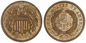 USA
République fédérale des États-Unis d’Amérique (1776-à nos jours). 2 cents 1864, Philadelphie.
KM.94 ; Cuivre - 6,17 g - 23 mm - 6 h 
Avec reste...