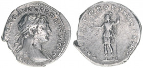 Traianus 98-117
Römisches Reich - Kaiserzeit. Denar. COS V P P SPQR OPTIMO PRINC
Rom
3,18g
Kampmann 27.32
ss