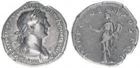 Traianus 98-117
Römisches Reich - Kaiserzeit. Denar. P M TR P COS VI P P SPQR
Rom
3,38g
Kampmann 27.52
ss