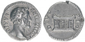 Antoninus Pius 138-161
Römisches Reich - Kaiserzeit. Denar. DIVO PIO
Rom
3,03g
ss/vz