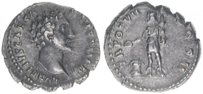 Marcus Aurelius 161-180
Römisches Reich - Kaiserzeit. Denar als Caesar. TR POT V...