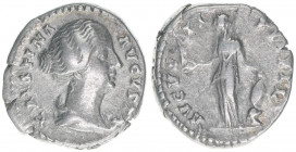 Faustina Minor +176 Gattin des Marcus Aurelius
Römisches Reich - Kaiserzeit. Denar. AVGVSTI PII FIL
Rom
3,73g
Kampmann 38.7
ss