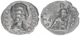 Julia Domna +217 Gattin des Septimius Severus
Römisches Reich - Kaiserzeit. Denar. CERERI FRVGIF
Rom
3,55g
RIC 546
ss/vz