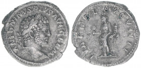 Caracalla 198-217
Römisches Reich - Kaiserzeit. Denar. LIBERAL AVG VIIII
Rom
3,14g
Kampmann - (VIIII fehlt bei 51.67)
sehr selten
ss+