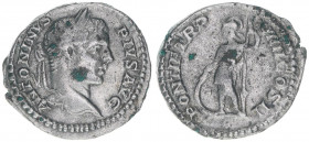 Caracalla 198-217
Römisches Reich - Kaiserzeit. Denar. PONTIF TR P VIIII COS II
Rom
3,03g
Kampmann 51.102
ss
