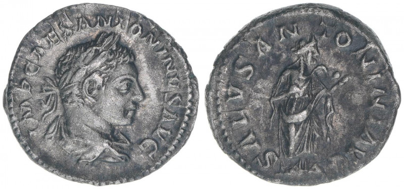 Elagabalus 218-222
Römisches Reich - Kaiserzeit. Denar. SALVS ANTONINI AVG
Rom
2...