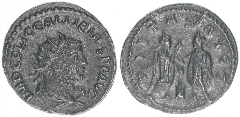 Gallienus 259-268
Römisches Reich - Kaiserzeit. Antoninian. PIETAS AVGG
3,69g
Ka...