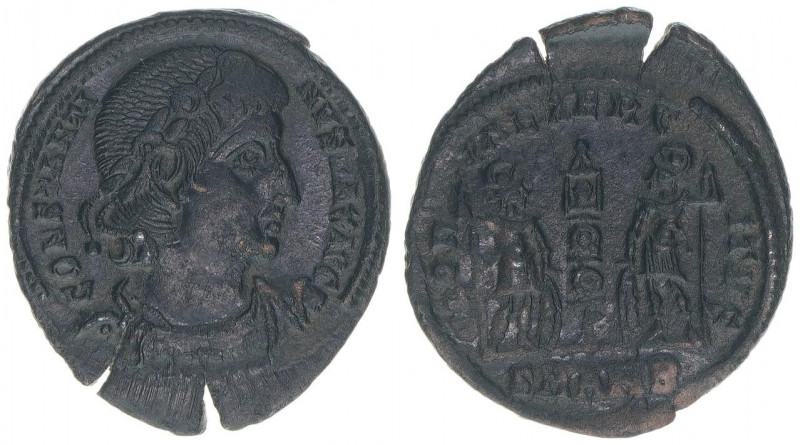 Constantinus II. jun. 337-340
Römisches Reich - Kaiserzeit. Follis. GLORIA EXERC...