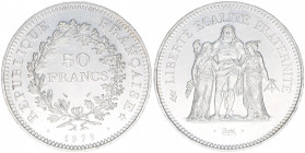 Republik
Frankreich. 50 Francs, 1979. Silber
30,01g
Schön 237
AG900
stfr