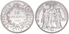 Republik
Frankreich. 10 Francs, 1965. Silber
25,05g
Schön 236
AG900
stfr-