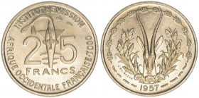 25 Francs, 1957
Französisch Westafrika-Togo. 7,88g. Schön 9
stfr