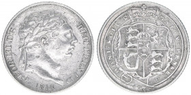 Georg III.
Großbritannien. 6 Pence, 1818. 2,71g
Schön 46
ss+