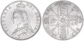 Victoria
Großbritannien. Double Florin, 1889. 22,30g
Schön 130
ss