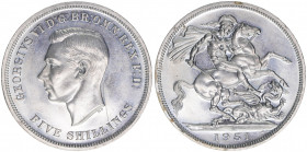 Georg VI.
Großbritannien. 5 Shillings, 1951. 28,23g
Schön 366
vz
