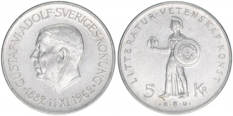 Gustaf VI. Adolf 1950-1973
Schweden. 5 Kronor, 1961. aus Anlass des 80. Geburtst...