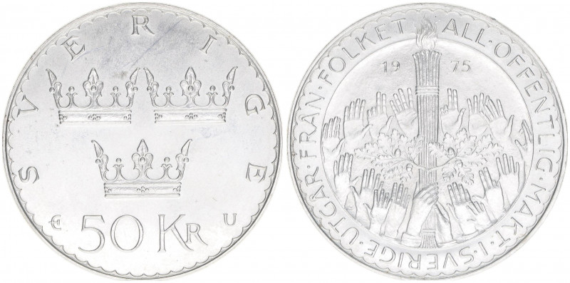 Carl XVI. Gustaf seit 1973
Schweden. 50 Kronor, 1975. Silber
27,04g
Schön 69
stf...