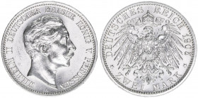 Wilhelm II. 1888-1918
Preussen. 2 Mark, 1905 A. 11,09g
AKS 134
vz/stfr