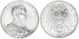 Wilhelm II. 1888-1918
Preussen. 3 Mark, 1913 A. anlässlich des 25jährigen Regierungsjubiläums
16,66g
AKS 141
stfr