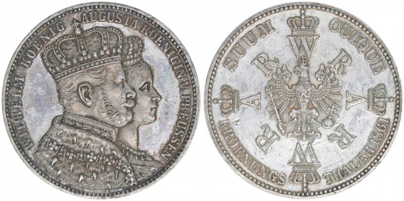Wilhelm I. 1861-1888
Preussen. Gedenktaler, 1861. auf die Krönung zu Königsberg
...