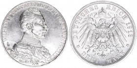 Wilhelm II. 1888-1918
Preussen. 3 Mark, 1913 A. anlässlich des 25-jährigen Regierungsjubiläums
16,67g
AKS 141
vz+