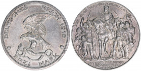 Wilhelm II. 1888-1918
Preussen. 3 Mark, 1913 A. anlässlich der Jahrhundertfeier der Befreiungskriege
16,70g
AKS 139
vz+
