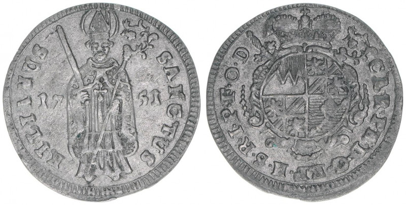 Karl Philipp von Greiffenklau-Vollraths
Bistum Würzburg. Schilling, 1751. 0,99g
...