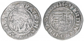 Ferdinand I. 1526-1564
Denar, 1536 KB. Kremnitz
0,54g
ss