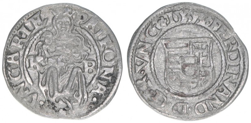 Ferdinand I. 1526-1564
Denar, 1537 KB. Kremnitz
0,53g
ss/vz