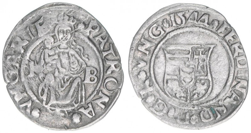 Ferdinand I. 1526-1564
Denar, 1544 KB. Kremnitz
0,46g
ss+