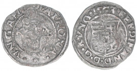 Ferdinand I. 1526-1564
Denar, 1553 KB. Kremnitz
0,49g
ss+
