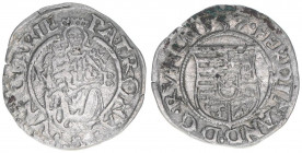 Ferdinand I. 1526-1564
Denar, 1557 KB. Kremnitz
0,46g
ss
