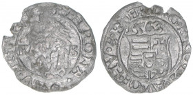 Ferdinand I. 1526-1564
Denar, 1563 KB. Kremnitz
0,32g
vz-