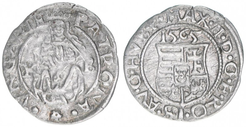 Maximilian II. 1564-1576
Denar, 1565 KB. Kremnitz
0,53g
ss+