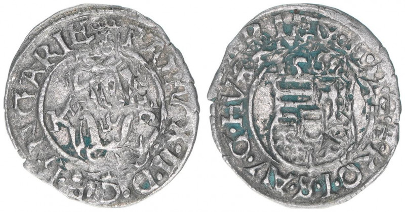 Maximilian II. 1564-1576
Denar, 1568 KB. Kremnitz
0,53g
ss