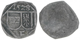 Ferdinand I. 1521-1564
Pfennig, 1528. Linz
0,27g
ss