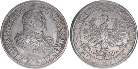 Erzherzog Ferdinand 1564-1595
Doppeltaler, ohne Jahr. selten
Hall
58,25g
MT 315
ss/vz