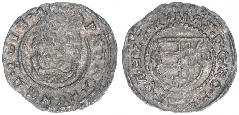 Matthias 1608-1619
Denar, 1613 KB. Kremnitz
0,48g
ss/vz