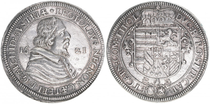 Erzherzog Leopold V. 1618-1632
Taler, 1621. Hall
29,10g
Dav.3330
vz