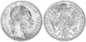 Franz Joseph I. 1848-1916
1 Gulden, 1878. Wien
12,31g
ANK 31
vz+