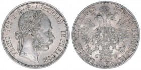 Franz Joseph I. 1848-1916
1 Gulden, 1882. Wien
12,34g
ANK 31
vz