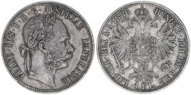 Franz Joseph I. 1848-1916
1 Gulden, 1886. Wien
12,28g
ANK 31
ss