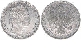 Franz Joseph I. 1848-1916
1 Gulden, 1861 A. Wien
12,36g
ANK 28
vz/stfr