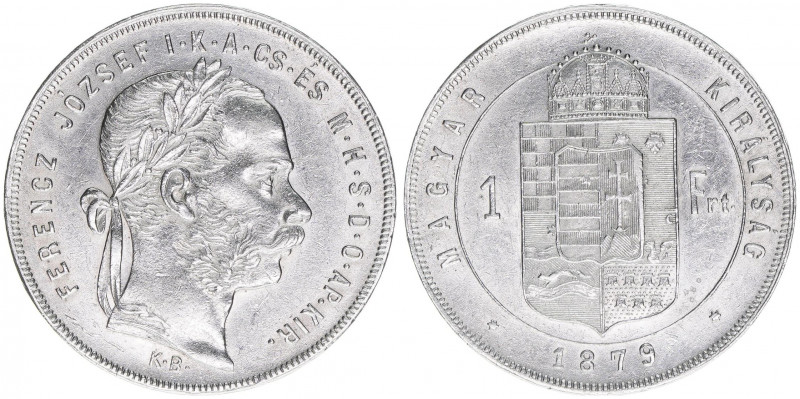 Franz Joseph I. 1848-1916
1 Forint, 1879 KB. Kremnitz
12,30g
ANK 93
vz