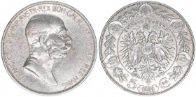 Franz Joseph I. 1848-1916
5 Kronen, 1909. ohne Medaillennamen unter dem Kopfbild (Marschall)
Wien
23,95g
ANK 73
ss