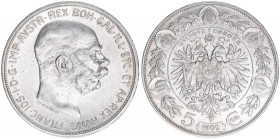 Franz Joseph I. 1848-1916
5 Kronen, 1909. mit Medaillennamen ST.SCHWARTZ unter dem Kopfbild
Wien
24,00g
ANK 74
ss
